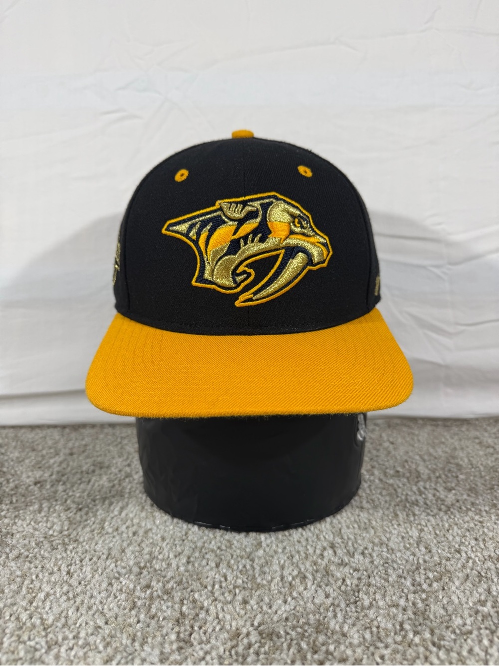 Nashville Predators ’47 Brand Western Conference Snapback Hat NHL Black Gold